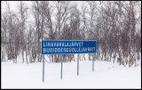 Roadsign in two languages - Finnish and Sami