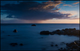 Calm evening with rain coming to Grönhögen
