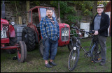 Small exhibition of tractors in Slagerstad during Harvest Festival