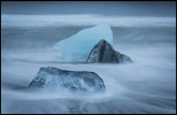 Ice formations on Jökulsarlon beach