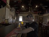 Mark enjoying a beer at the Birdsville Pub