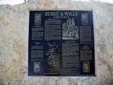 Burke and Wills plaque in Birdsville