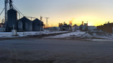 Sunrise Over Blair, WI. While Waiting To Load