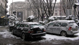 Parking lot in front of our hotel, 4:02 PM .. 4345