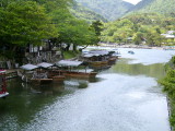 boats in Arashiyama