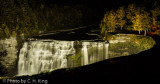 Middle Falls at Night - Letchworth State Park