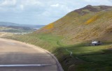 looking back up rhossili beach