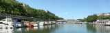 Paris Arsenal harbor on Canal St Martin, near Bastille