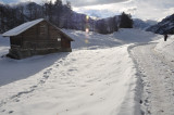 Snowy landscape to Nussbel