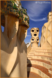 Barcelona - La Pedrera by Gaudi - Chimney pots.