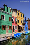  Venice - Burano Island - Colourful housing and boats on Fondamenta di Cavanella 