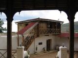 The view of the courtyard from Rimbauds main house