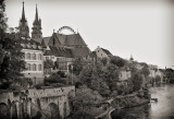 Basel; view to Basler Muenster