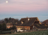 Small farmer house to Lucerne with the moon.