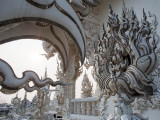 Part of the entrance to Wat Rong Khun  White Temple