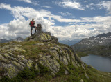 5-lake hiking on mountain Gotthard
