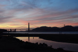 People at Crissy Field Sunset