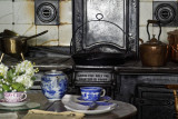 Lindifarne Castle - detail of 1920s kitchen