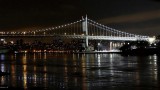 by East River at night