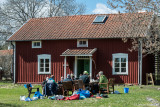 Utelunch innan söndagens paddling påbörjades.