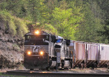 NS 174 running for the law at Parkers Lake...the (hours of service) law would soon win..