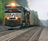 Northbound 282 in the rain at Jacobs Loop, just North of Waynesburg Ky