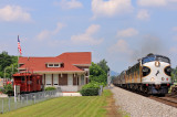 Southbound NS 955 blasts through Spring City TN, passing the old CNO&TP depot
