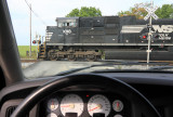 DPU and the Dodge.. NS 1018 shoves hard on the bottom of a Eastbound coal train at Vanarsdale