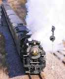 NKP 765 charges upgrade, passing the old Wabash signals at Delphi 