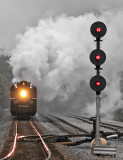 A feroucious 40+ mph North wind and 30 degree temps made the early morning almost unbearable as 765 departed Fort Wayne