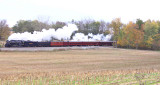 A Westbound Berkshire rolls through the narrow valley near New Waverly
