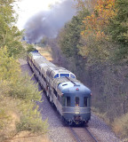 The NYC Hickory Creek brings up the rear as the train approaches Wabash