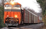 Interstate 8105 leads train 23G East near Mcbrayer, Kentucky