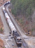 Train 116 passes the intermediate signals at Deep Hollow