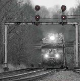 Southbound 295 grinds up the hill at Kings Mountain on a grey December afternoon