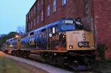 The CSX Derby train sits on the old F&C spur near downtown Frankfort on Derby Eve 