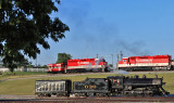 630 turns on the wye at the R.J. Corman yard in Lexington with a pair of SD45s watching 