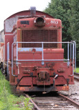 A former Milwaukee Road SW-1 in storage on the K&HR near Knoxville 