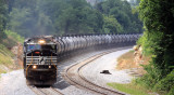 Northbound 115 uses the new track through Jones Knob 