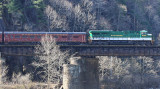 Southern 8099 crosses the Emory River at Harriman Jct, TN 