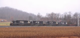 NS 117 with a brace of EMD's starts down the 2nd District at Bowen