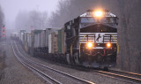 NS 229 crosses over at Gradison after waiting for a pair of Northbounds to pass 