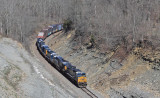 Southbound I-505 rolls through the cut that once was Eagle Tunnel 