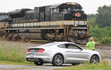 Larry & his Mustang meet the S&A 1065 at Bowen 