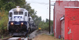 Northbound passing the Carlisle firehouse 
