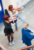 Dancing classical buskers