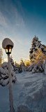 Last sun at 3 pm in winter Sweden