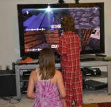 Rory is such a good sister! playing mindcraft with Liam