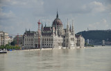 Flooded Parliament from Margit Bridge