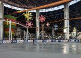 Empty ice skating rink, too